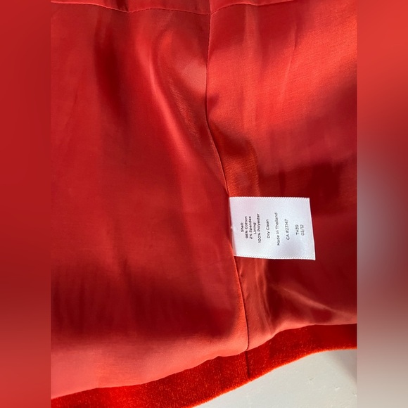 Women’s Talbots Blazer Burnt Orange Velvet Lined Jacket with Leather Buttons 6P - Picture 3 of 10